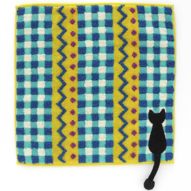 Atsuko Matano アツコ マタノ タオルハンカチ ギザギザチェック BL